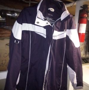 Natural Reflections Winter Jacket, size small, purple w/ white